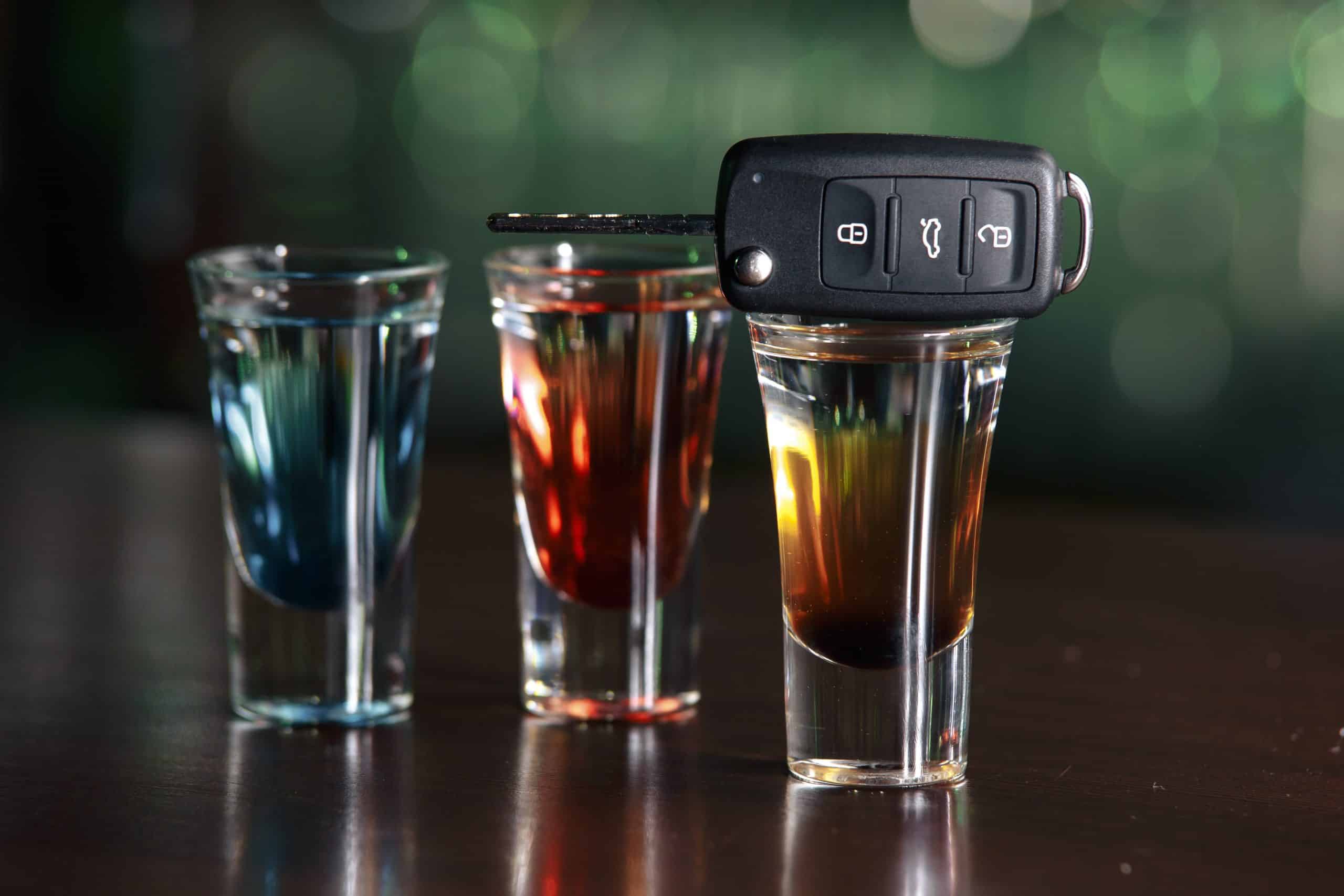 car keys and alcohol