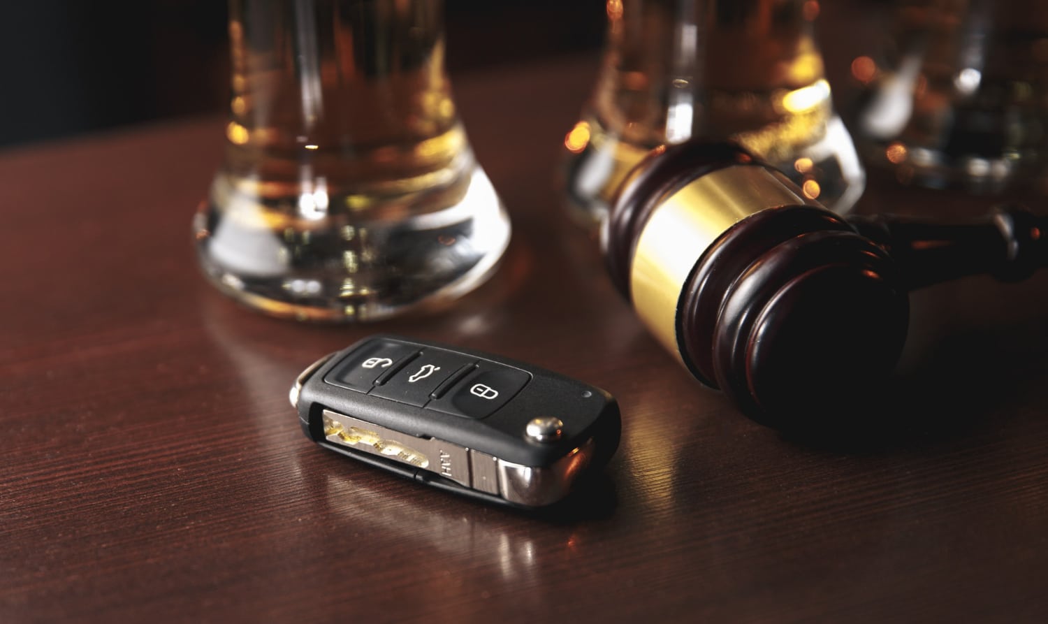 car keys and judges gavel