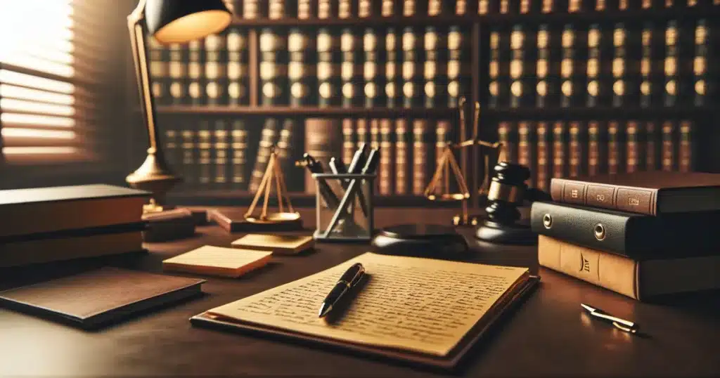 dui lawyer's desk with documents